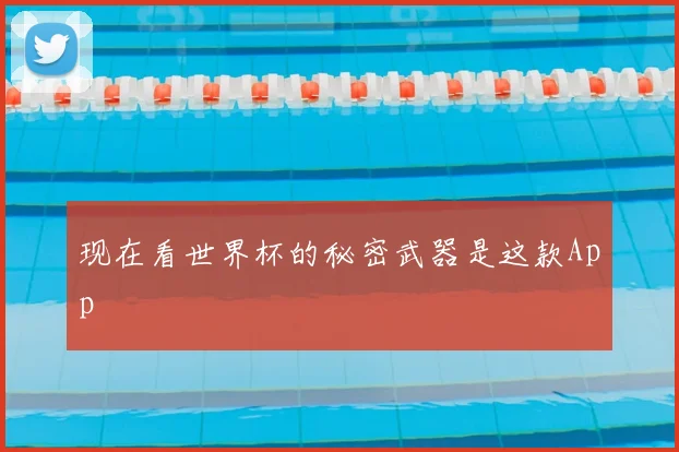 现在看世界杯的秘密武器是这款App