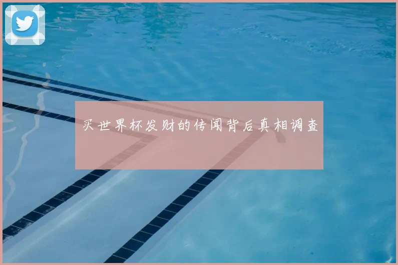 买世界杯发财的传闻背后真相调查