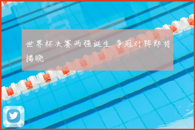 世界杯决赛两强诞生 争冠对阵即将揭晓